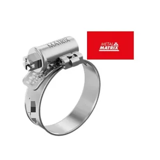 Kit 100un Abraçadeira de aço 19A27mm rosca sem fim Metalmatrix heavy mangueira fixação industrial automotiva