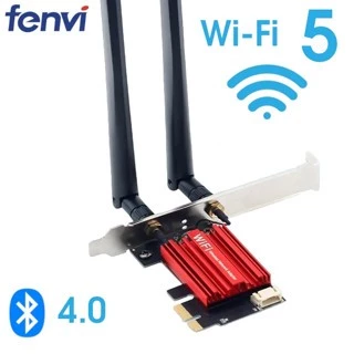 Placa de Rede PCIe FENVI AC1200 WiFi 5 + Bluetooth 4.0