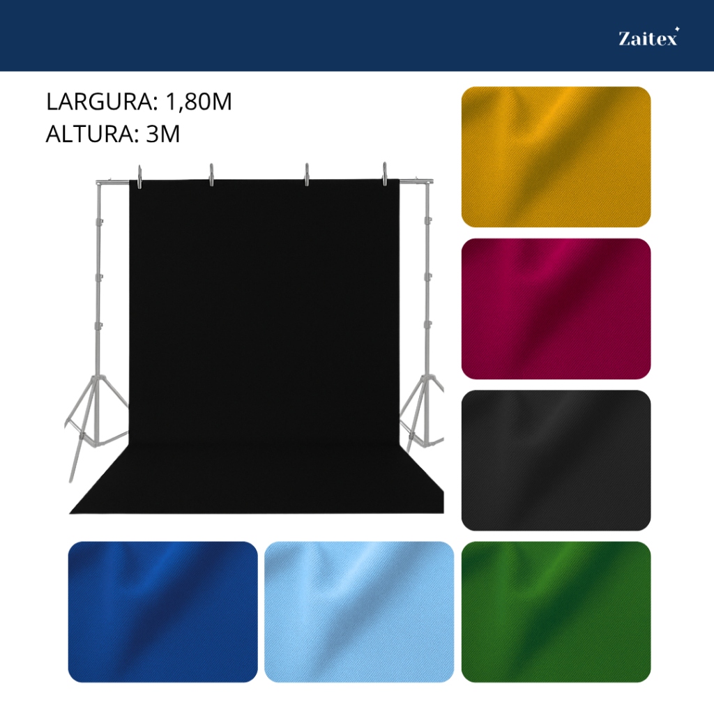 3m x 1,80m - Tecido Fotográfico Fundo Infinito Estúdio Foto Várias