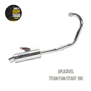 Escapamento Mini Turbo Titan 160 / Fan 160 Start 160 Cromado Fortuna