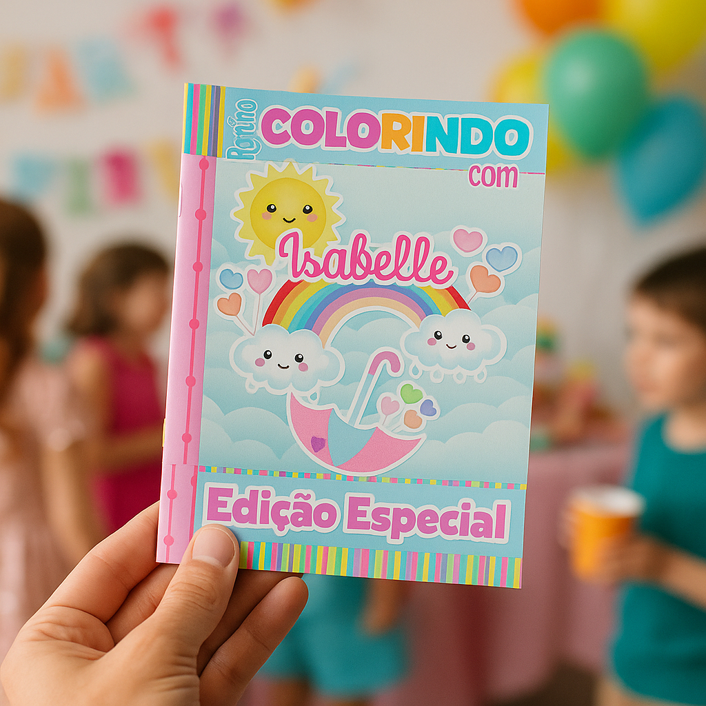 Livrinho de colorir - lembrancinha personalizada - livrinho de colorir ...