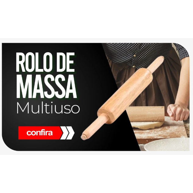 Rolo de Massa de Madeira Abrir Massa Macarrão Culinário Para