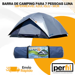 Barraca de Camping Para 7 Pessoas Luna Impermeável Azul Iglu - Mor em Oferta na Shopee