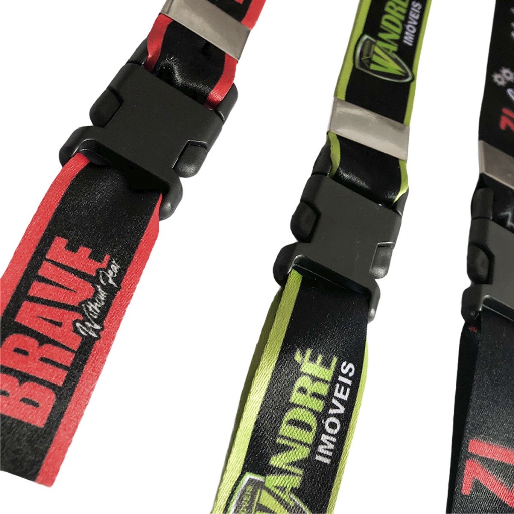4 Cordões para Crachá Personalizados com Engate Rápido 25mm
