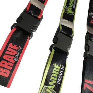 4 Cordões para Crachá Personalizados com Engate Rápido 25mm
