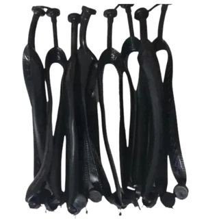 01 Par De Correias Tradicional / Tiras Para Chinelos Preto