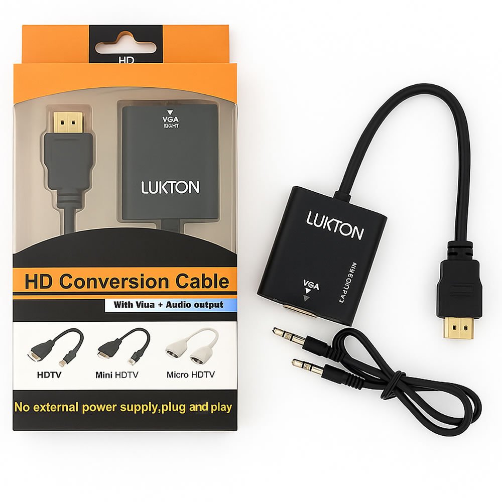 Cabo Conversor HDMI para VGA