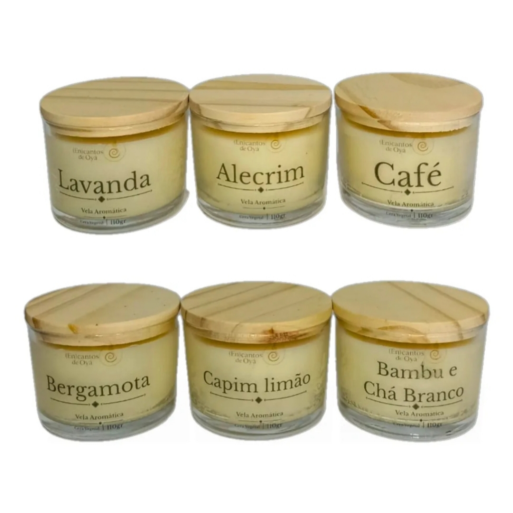 Velas aromáticas perfumada artesanal decorativa 7 fragrâncias 110g ...