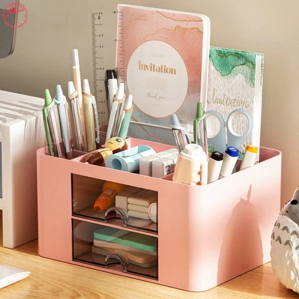 Organizador Mesa Porta Treco Caneta Gaveta Maquiagem Escritório Multiuso