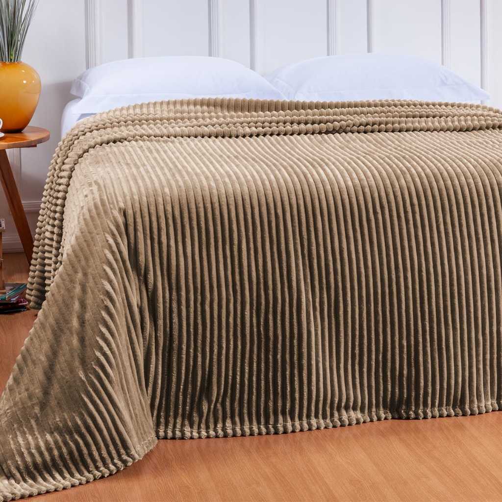 Manta Cobertor Canelada Queen Coberta Grossa Macio Quente | Shopee Brasil