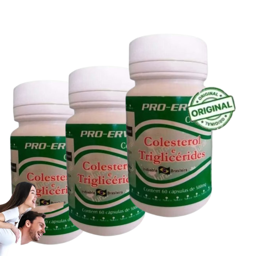 Kit 03 Colesterol e Triglicérides 60 Cápsulas cada 500mg | Shopee Brasil