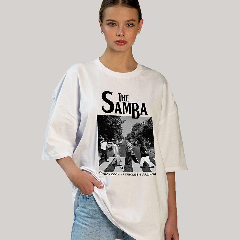 Camiseta Camisa Oversized Meme Internet The Samba Algodão