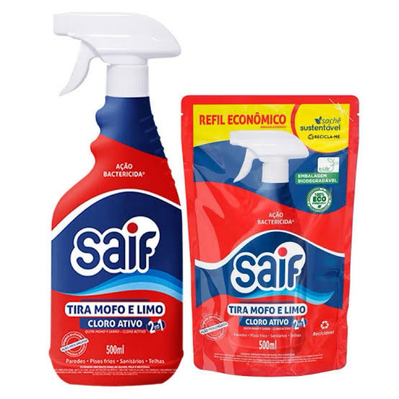 Tira Mofo e Limo Saif 500 ml + Refil 500 ml | Shopee Brasil