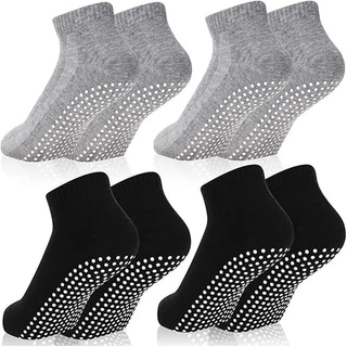 Kit 3 ou 6 Pares Meia Cano Curto Com Antiderrapante Pilates Unissex Algodão Conforto