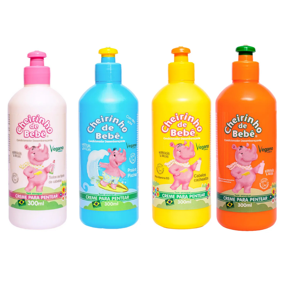 Creme para pentear Cheirinho de Bebê 300ml Escolher Por Cor | Shopee Brasil