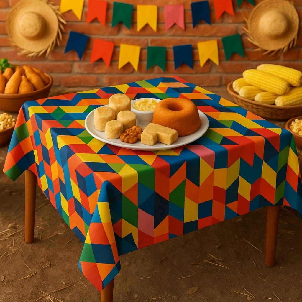 Toalhas de Mesa Festa Junina Arraiá Quadrilha Festa Caipira Kit 5~10 ...
