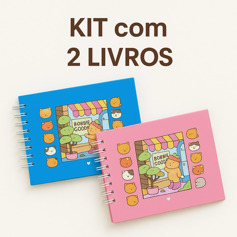 Kit 2 Livros De Colorir Bob Goods Capa Dura 50 Páginas Caderno De ...