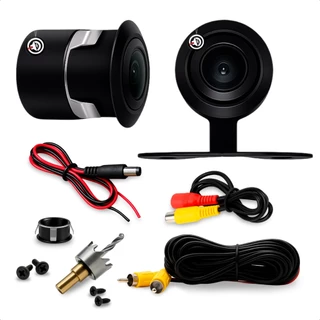 Camera Universal De Ré E-tech Visão Colorida guias de Estacionamento fixação Borboleta 2x1