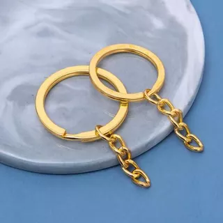 KIT 50/100/150 Pçs Argolas Para Chaveiro C/ Corrente -25mm Prata/dourado