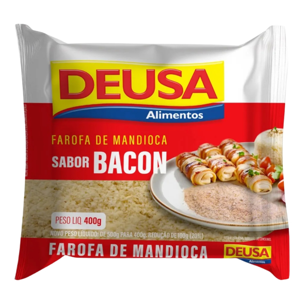 Farofa Pronta de Mandioca Sabor Bacon 400g Deusa Alimentos | Shopee Brasil