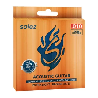 Encordoamento Solez P/ Violão Slatb10 Dlp 85/15 Bronze 0.010