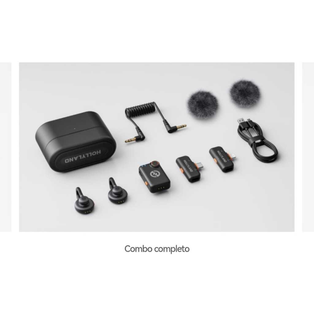 Microfone de Lapela sem fio Hollyland Lark M2S Versão Ultimate