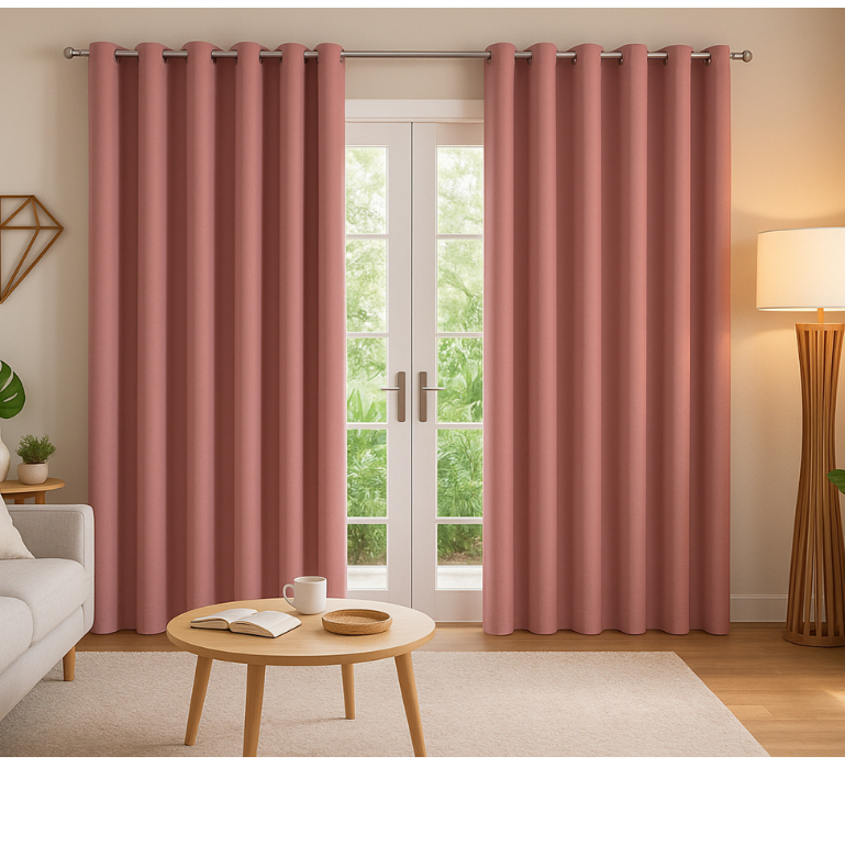 Cortina Blackout Em Tecido 3,00 X 2,80 Corta Luz - Rosa - *NOVIDADE*