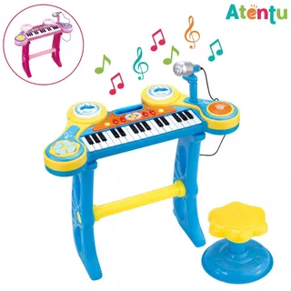 Piano Teclado com Microfone Infantil Instrumento Conecta no Celular Brinquedo Musical em Oferta na Shopee