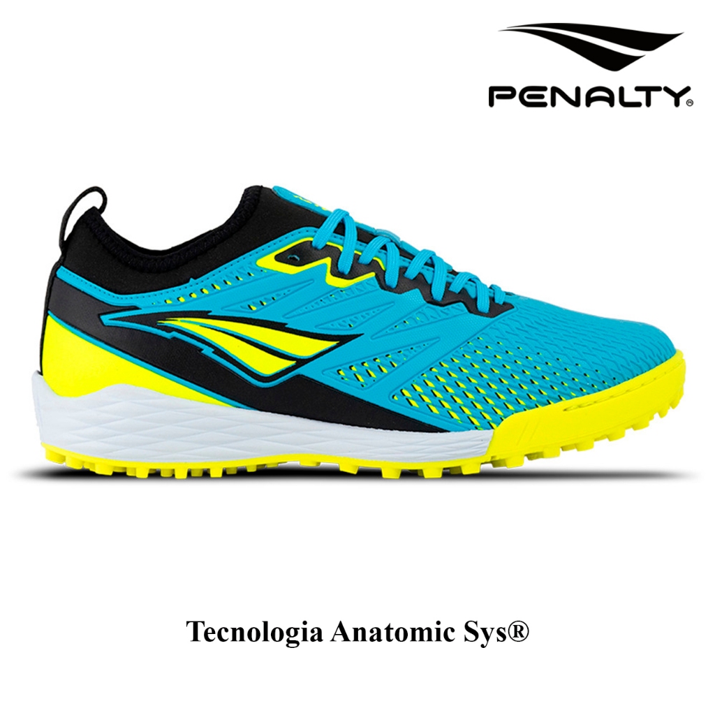 Chuteira Society Penalty Se7e Locker Y-2 Azul Solado HiperFlex