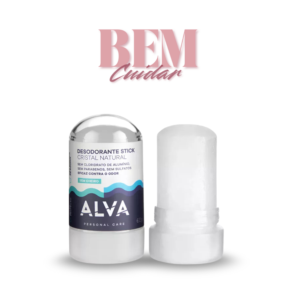 Desodorante Alva Pedra Cristal 100% Natural Alva 60G | Shopee Brasil