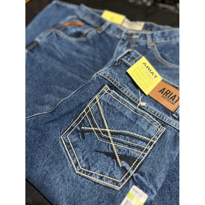CALÇA COUNTRY ARIATT MASCULINA JEANS GROSSO LARGA RODEIO COWBOY CUT ...