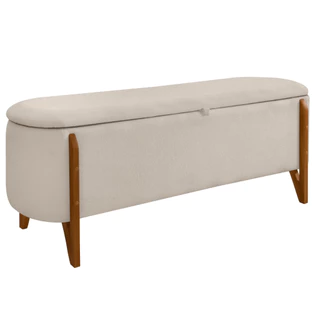 Recamier Boucle Calçadeira Sapateira Escritório Quarto Armazenamento Bau Estofado Minimalista Moderno