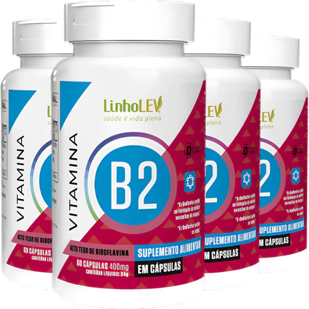 Vitamina B2 400mg 60 Cápsulas Linho Lev