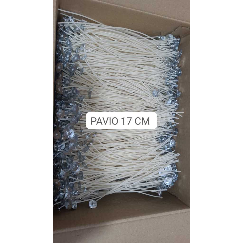 Pavio para Velas Votivas de 7 Dias - Parafinado - 17 CM - 100 unidades