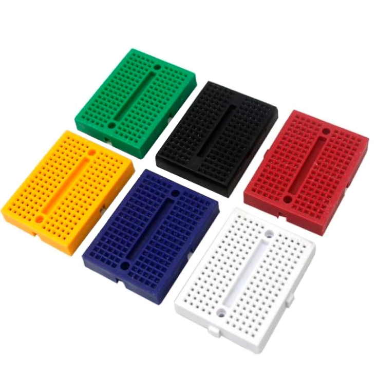 Mini Protoboard 170 furos para conectar Led Resistor Capacitor Arduino ...