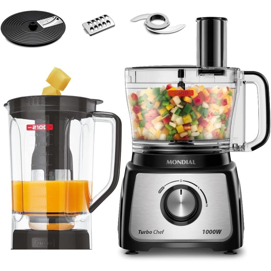 Multiprocessador Mondial 5 em 1 Turbo Chef Mondial, 110V - M