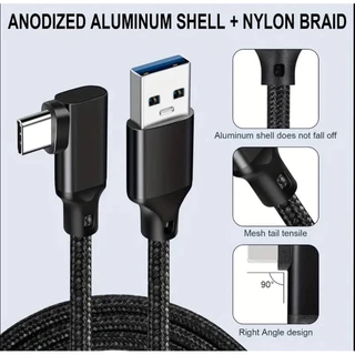 Cabo USB Tipo-C / iPhone / V8 90° Cotovelo Rápido | Reforçado | Jogo & Carregamento