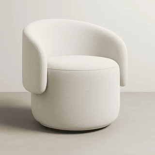 Poltrona Decorativa Aisha - Poltrona Para Decoração E Sala De Estar E Recepção Boucle Luxuoso