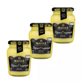 Mostarda Dijon Francesa Original Maille Vidro 215g - Escolha A Quantidade!