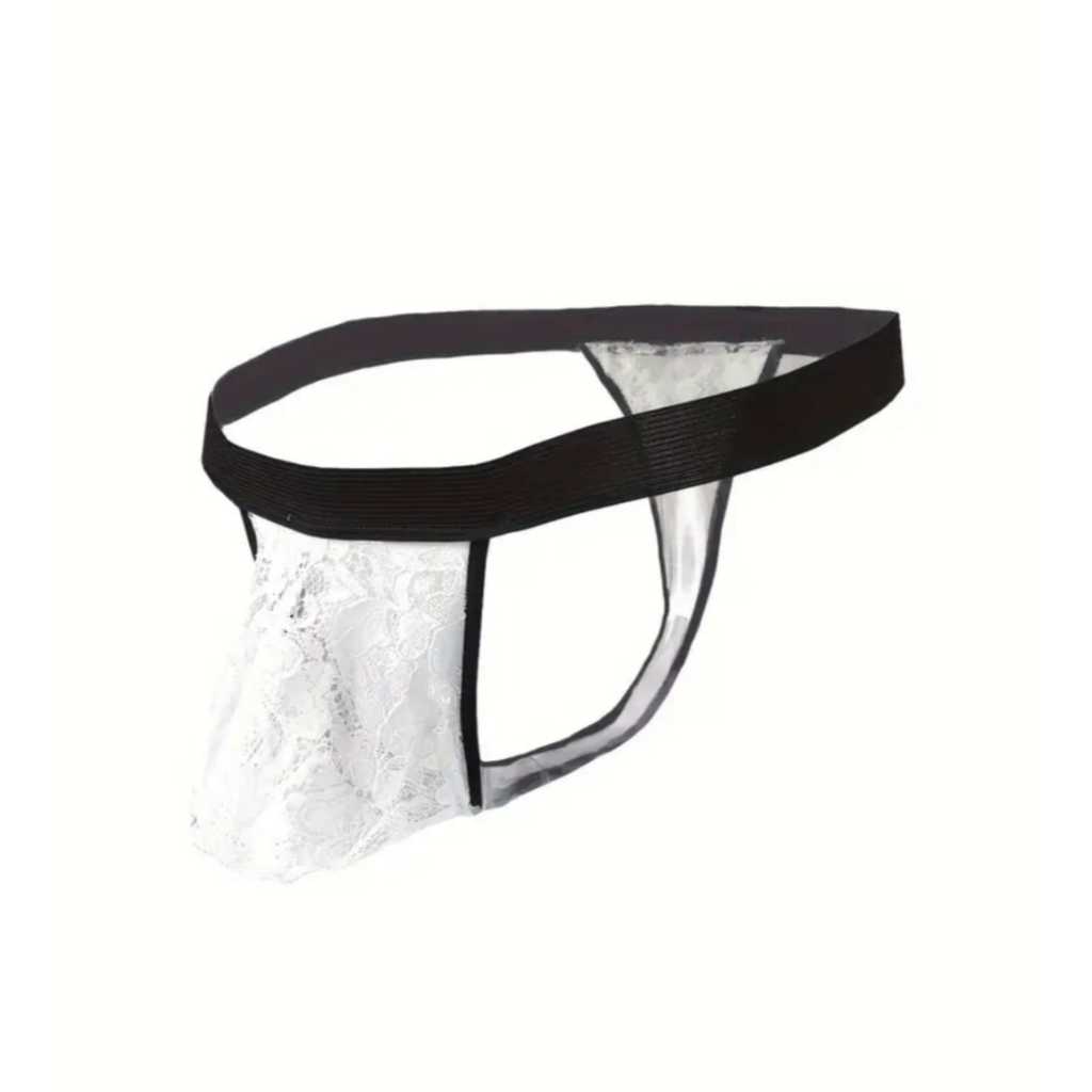 Cueca de renda sensual fio dental masculina romântica provocante ousada ...