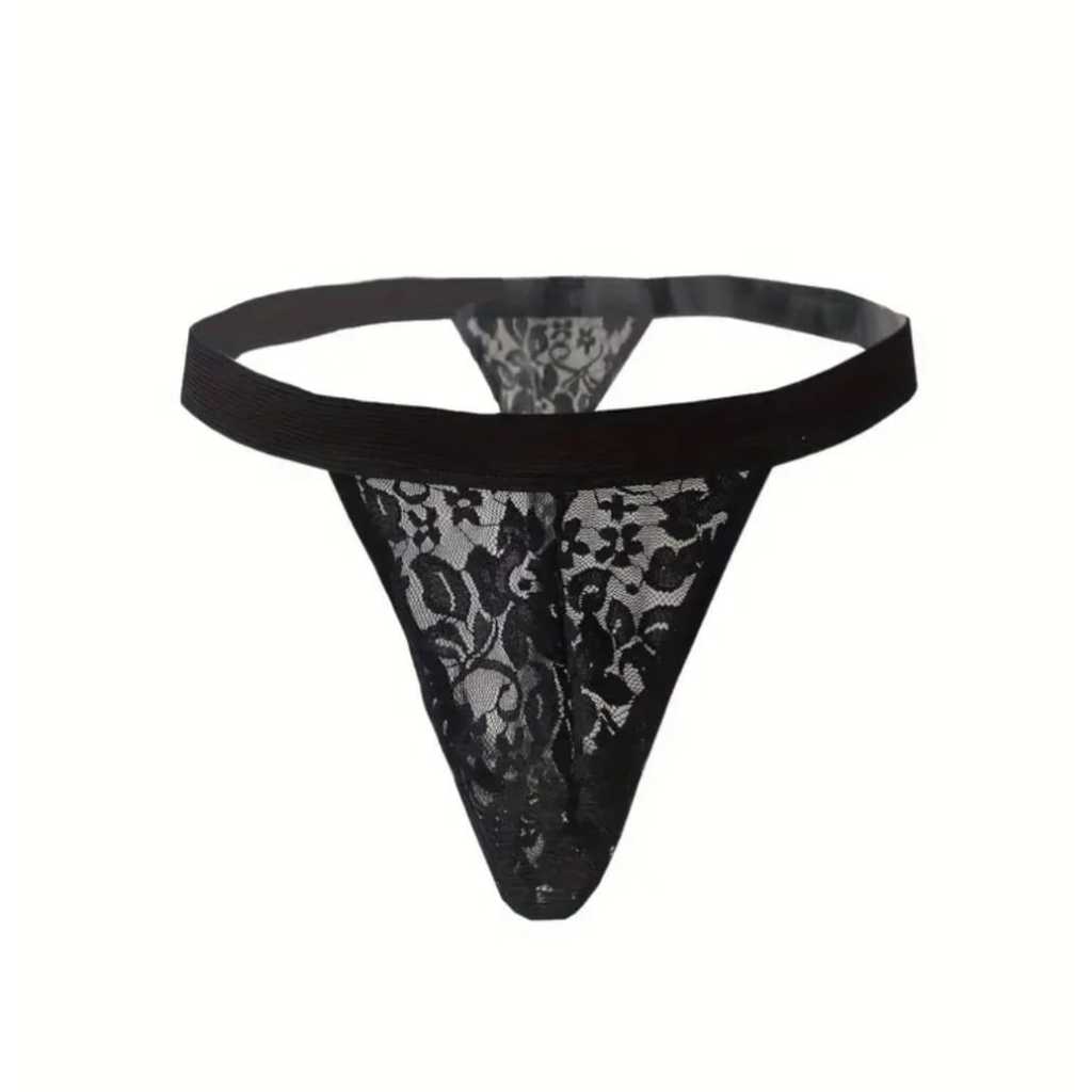 Cueca de renda sensual fio dental masculina romântica provocante ousada ...