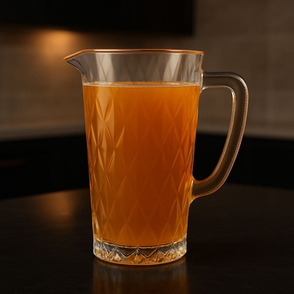 Jarra Diamond Transparente com borda dourada 1200ml - Gamma