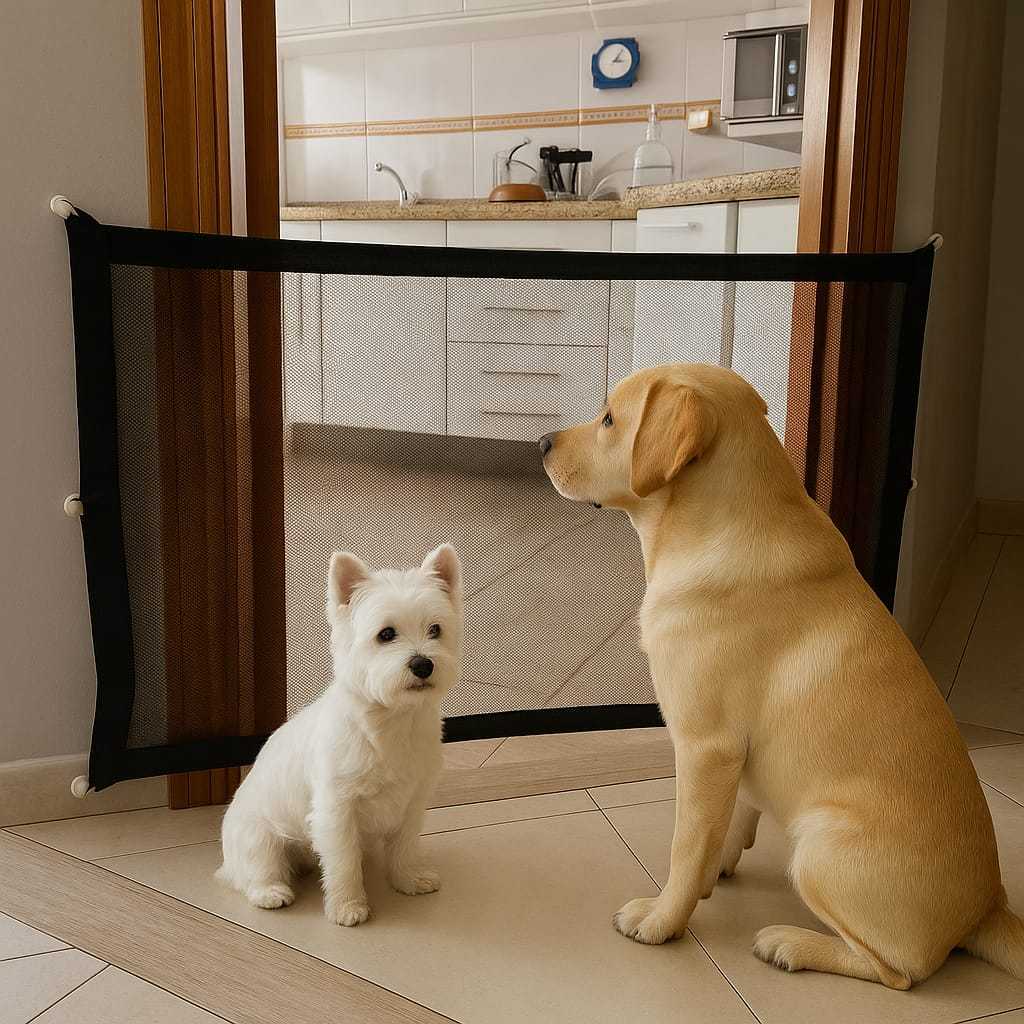 Cerca Cercado para Cachorro Cães - Tela Divisória p/ Portas | Shopee Brasil
