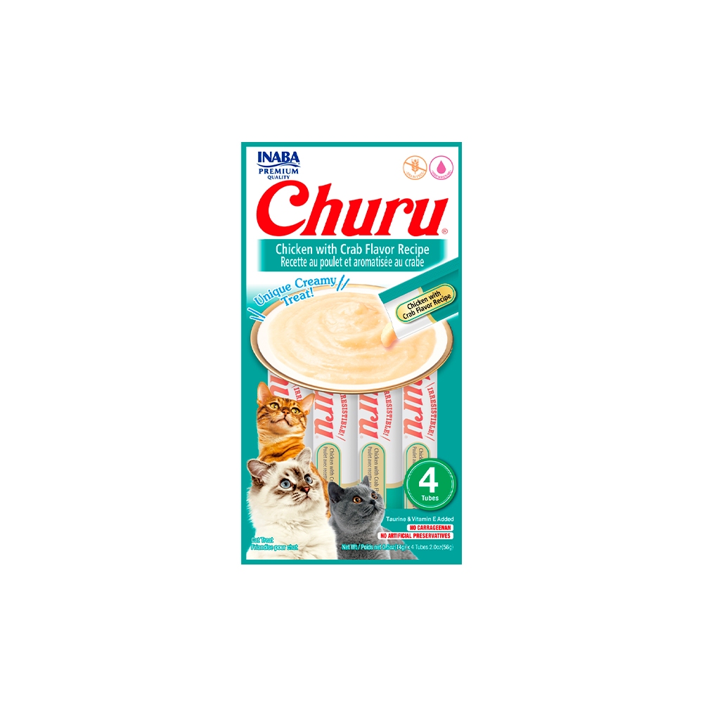 Churu Frango com Caranguejo com 4 tubets de 14g cada | Shopee Brasil