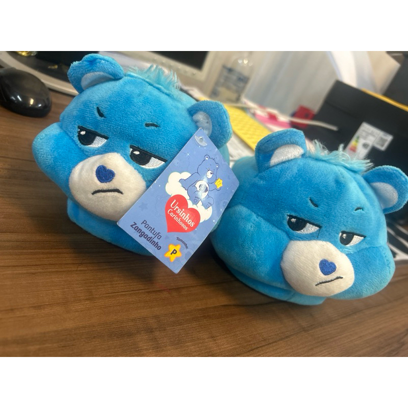 Pantufa Ursinhos Carinhosos Azul P (sem o chocolate) | Shopee Brasil