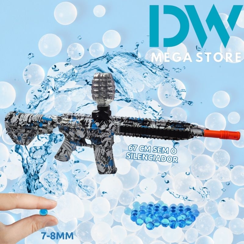 Lançadora de Orbeez Bolinhas de gel Automatica com Laser LED ...