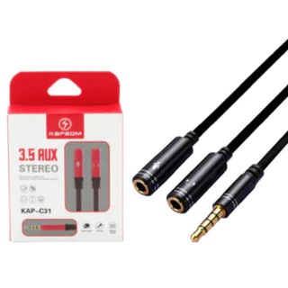 Cabo Adaptador P3 Fêmea Para 2 P2 Macho Kapbom - Kap-c30