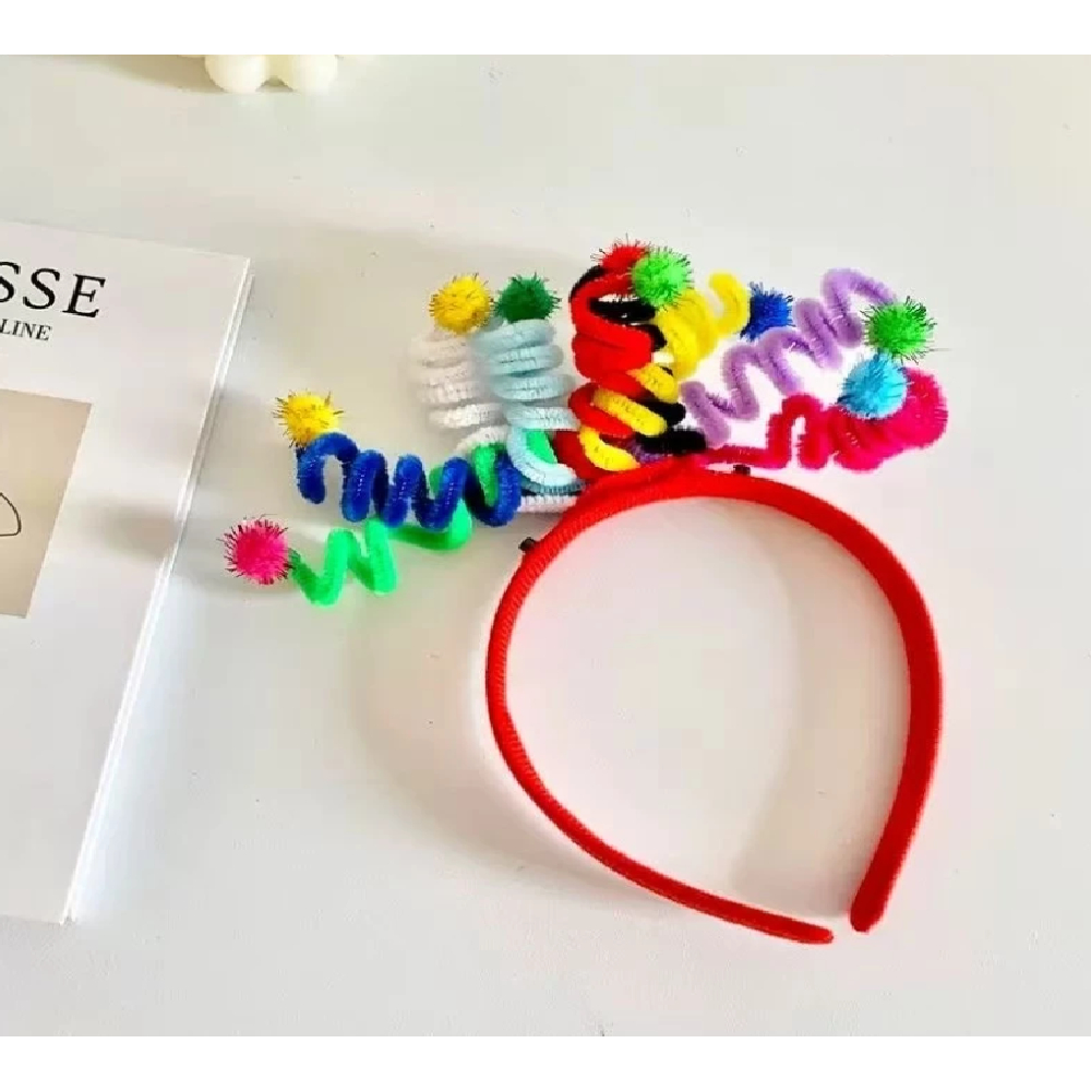 Tiara Cabelo Maluco Colorido Festa Divertido Minhoca Carnaval | Shopee ...