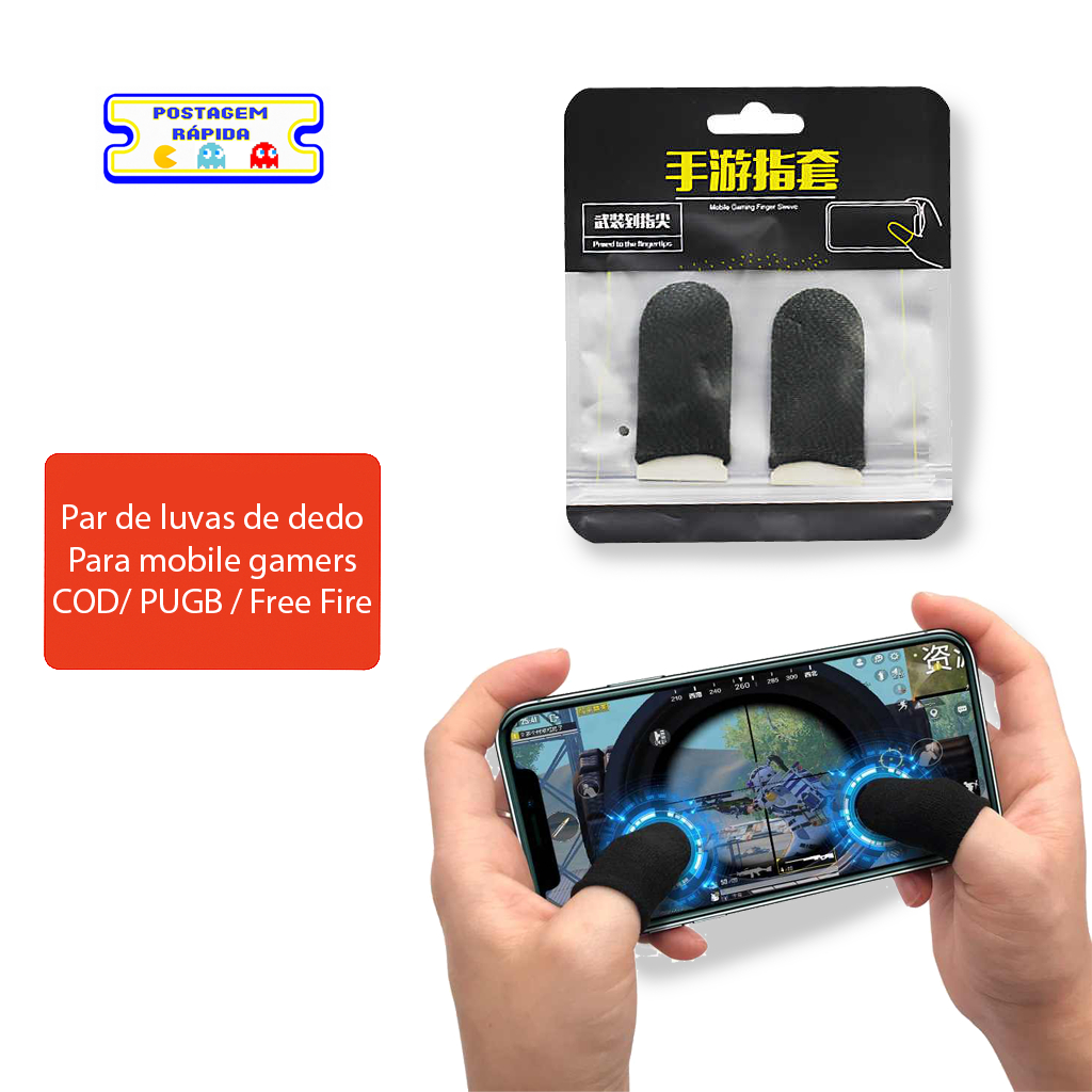 1 Par de Luvas Gamer Profissional para Celular | Alta Precisão FPS ...