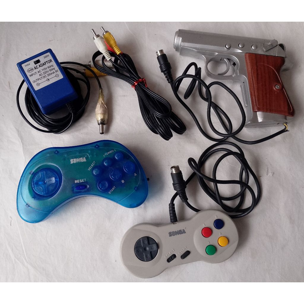 Console SONGA compatível com Nintendo 8 Bits 60 pinos - Funcinando - Usado